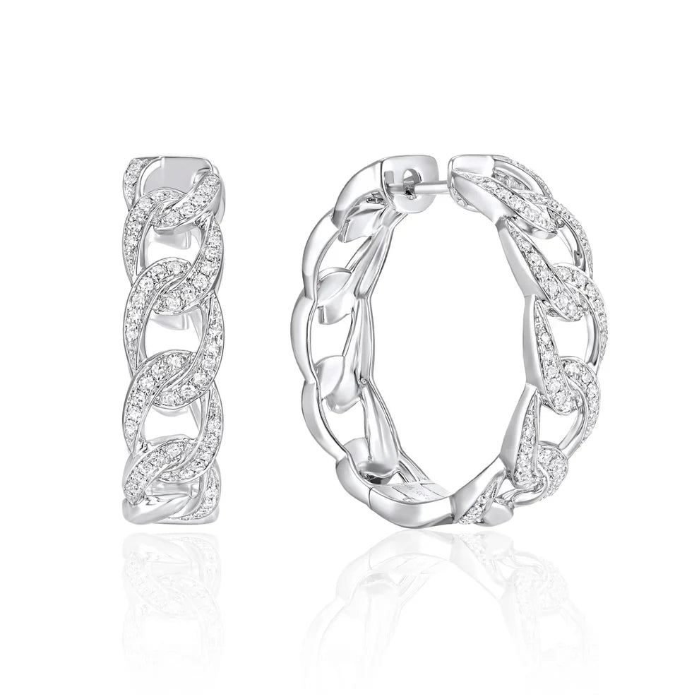 Cuban Link Chain Hoops