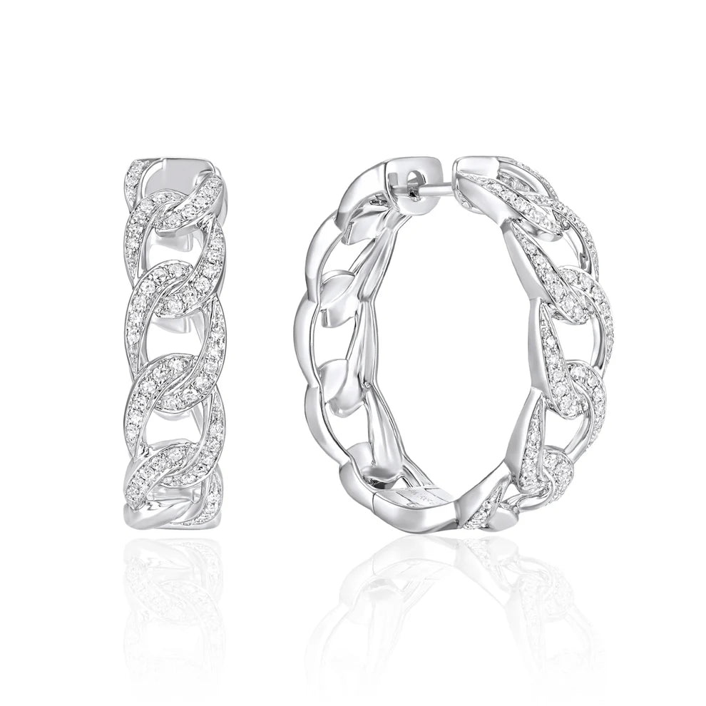 Cuban Link Chain Hoops