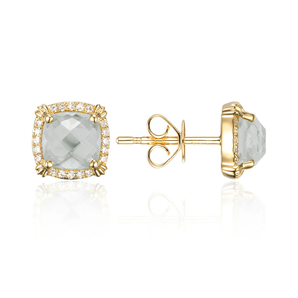 Cushion Cut Stud Earrings