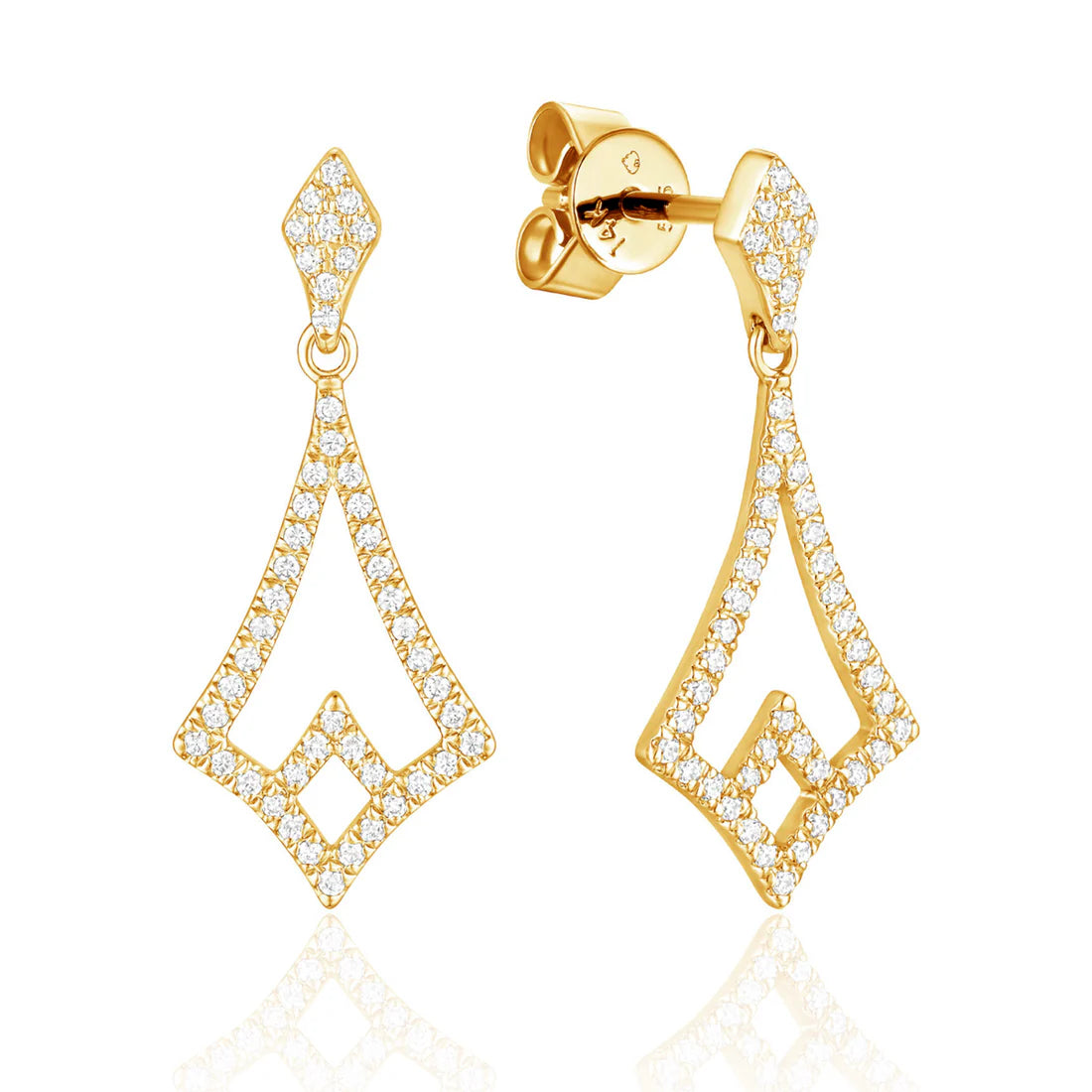 Chandelier Drop Earrings, inspired design adds a classic touch with its all around diamonds.