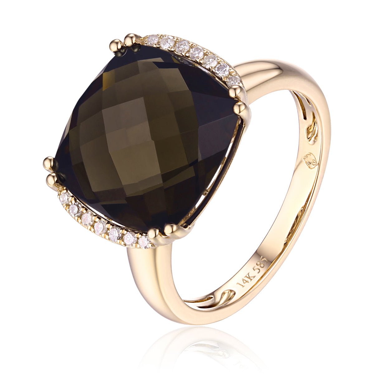 Semi-Halo Cushion Cut Ring