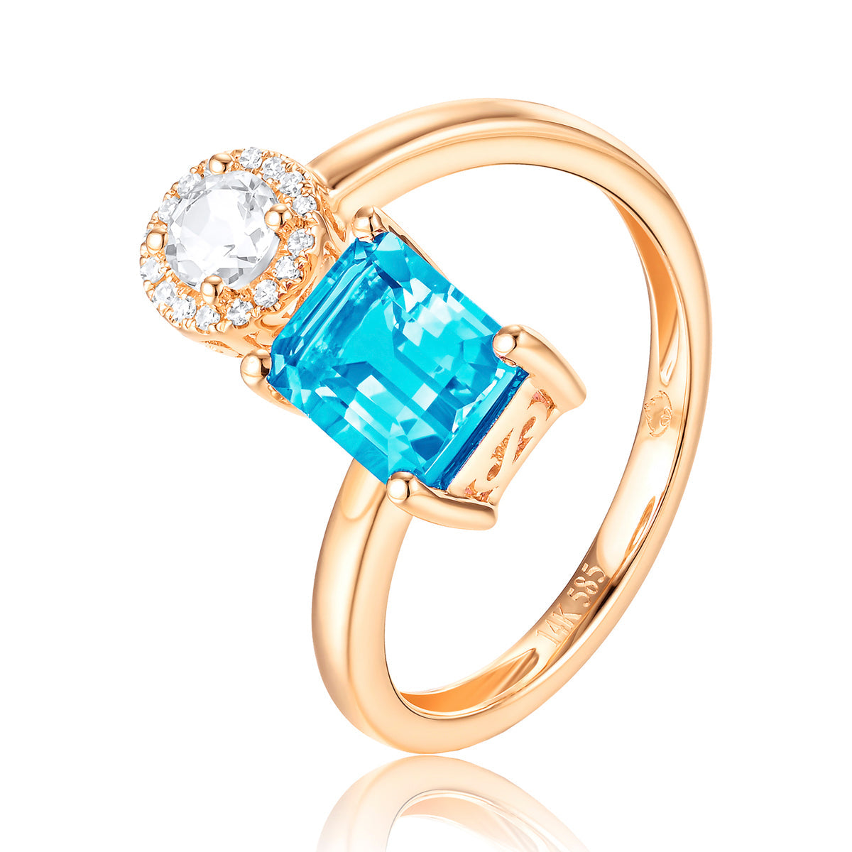 Dual Gemstone Bond-Style Ring