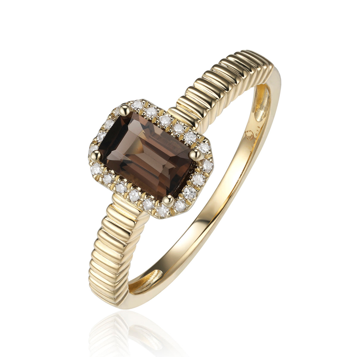 Ribbed Radiant Halo Cut