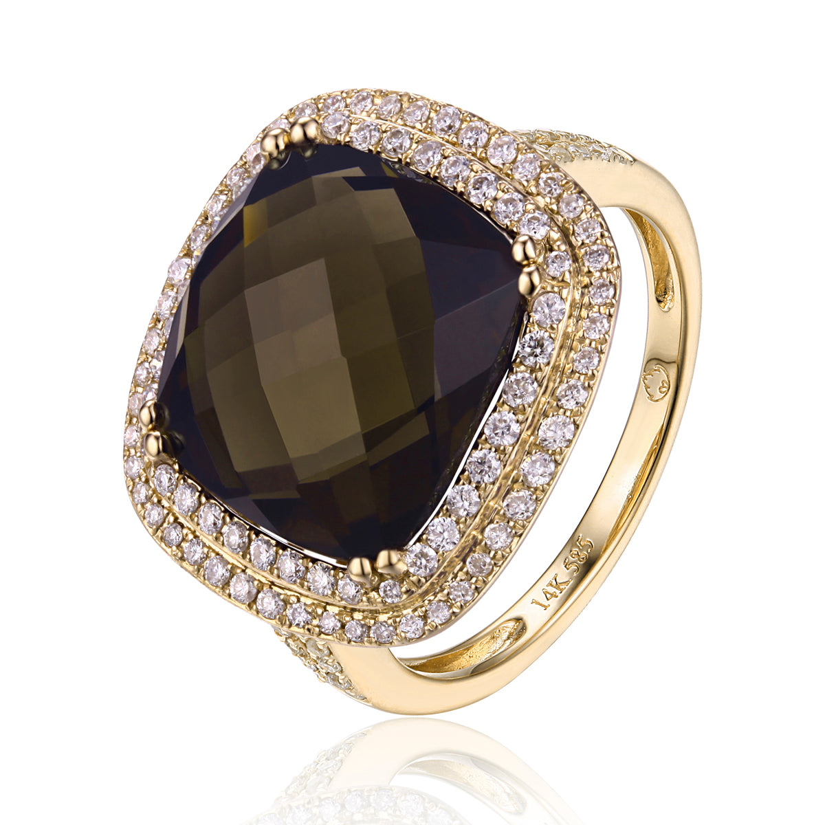Double Halo Statement Ring