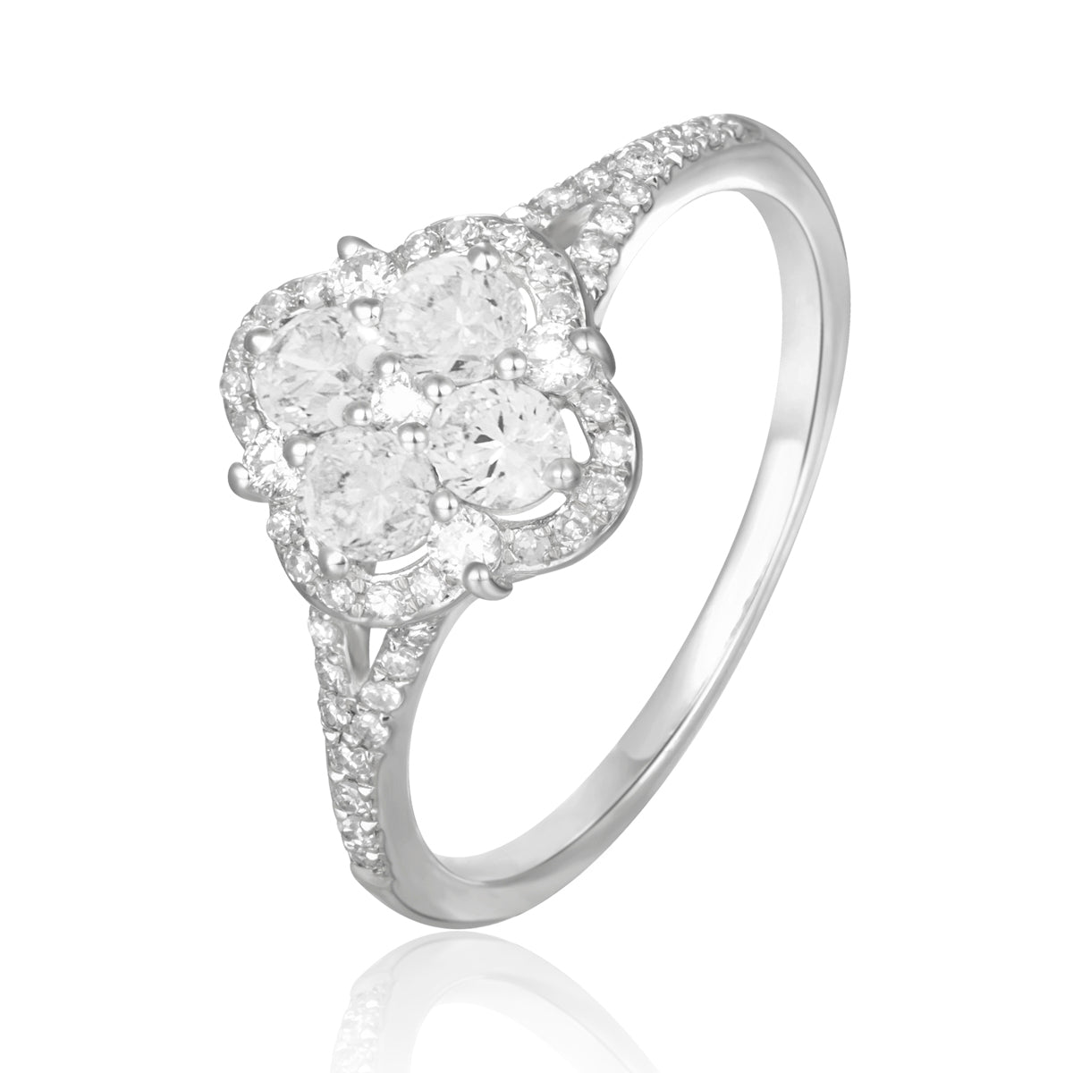 Albaharma ring collection. Stunning emerald ring with diamond accents.