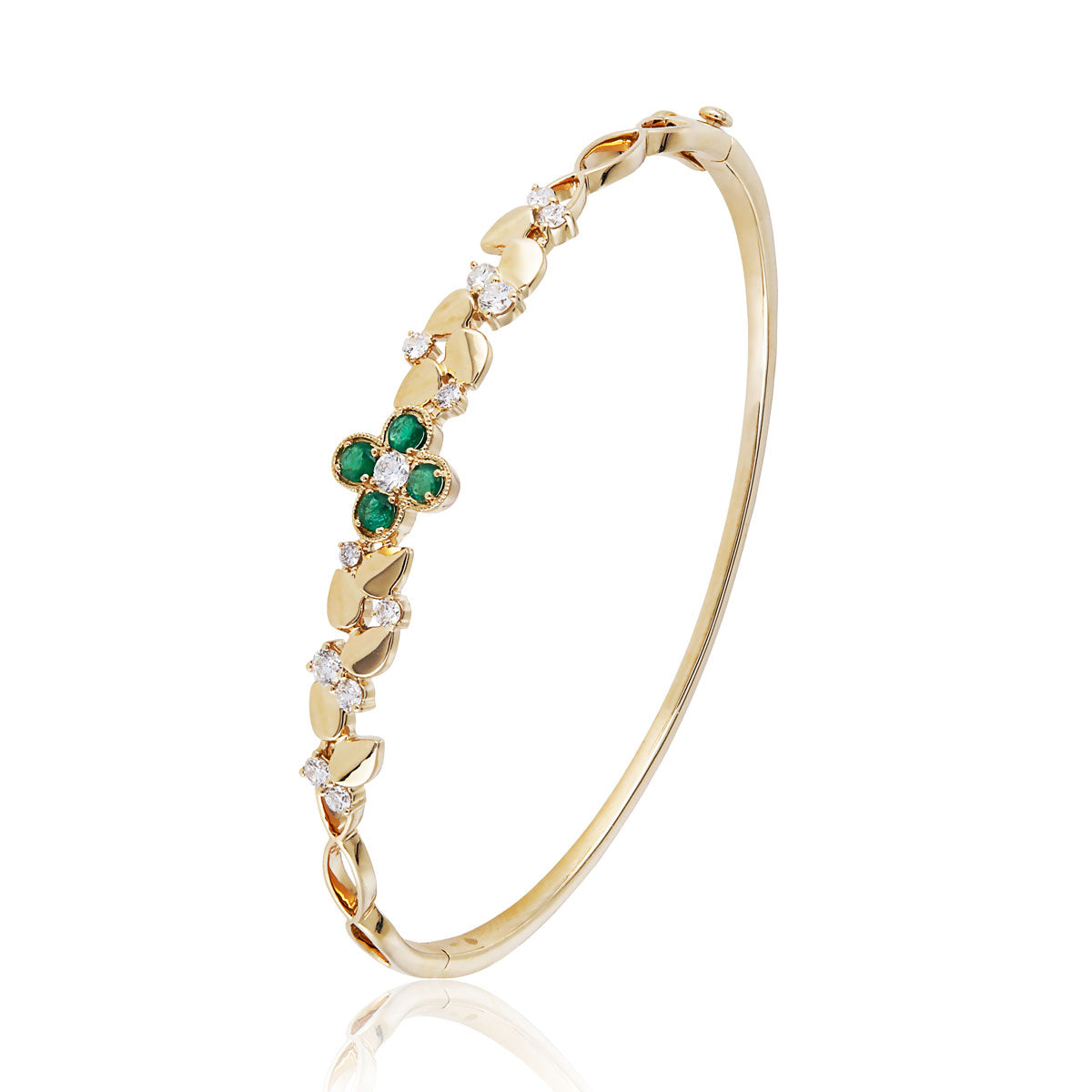 Floral Clover Bangle