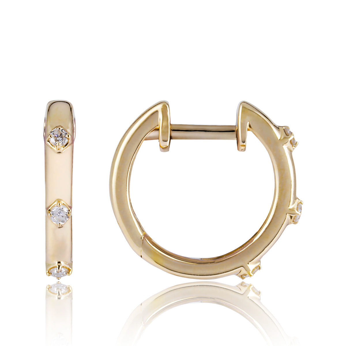 Framed Diamond Huggie