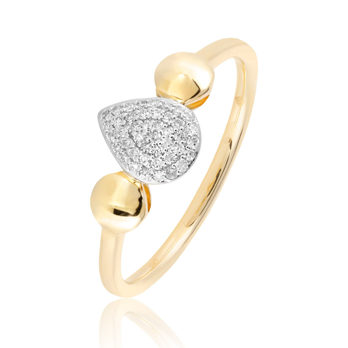 Pave Teardrop Ring