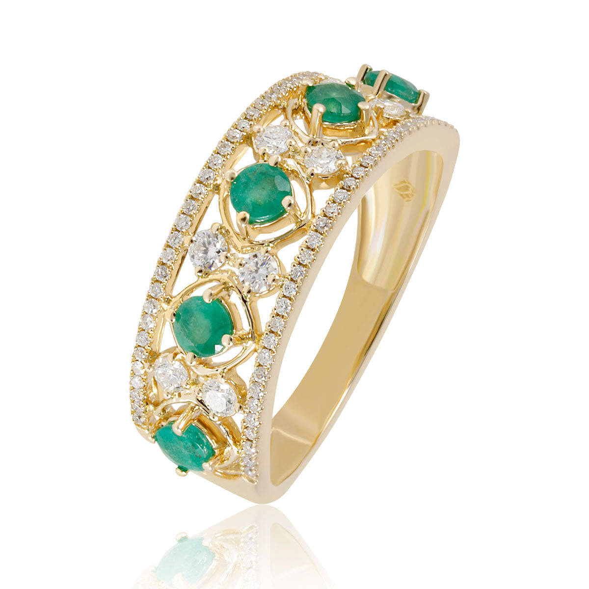 Round Precious Filigree Band