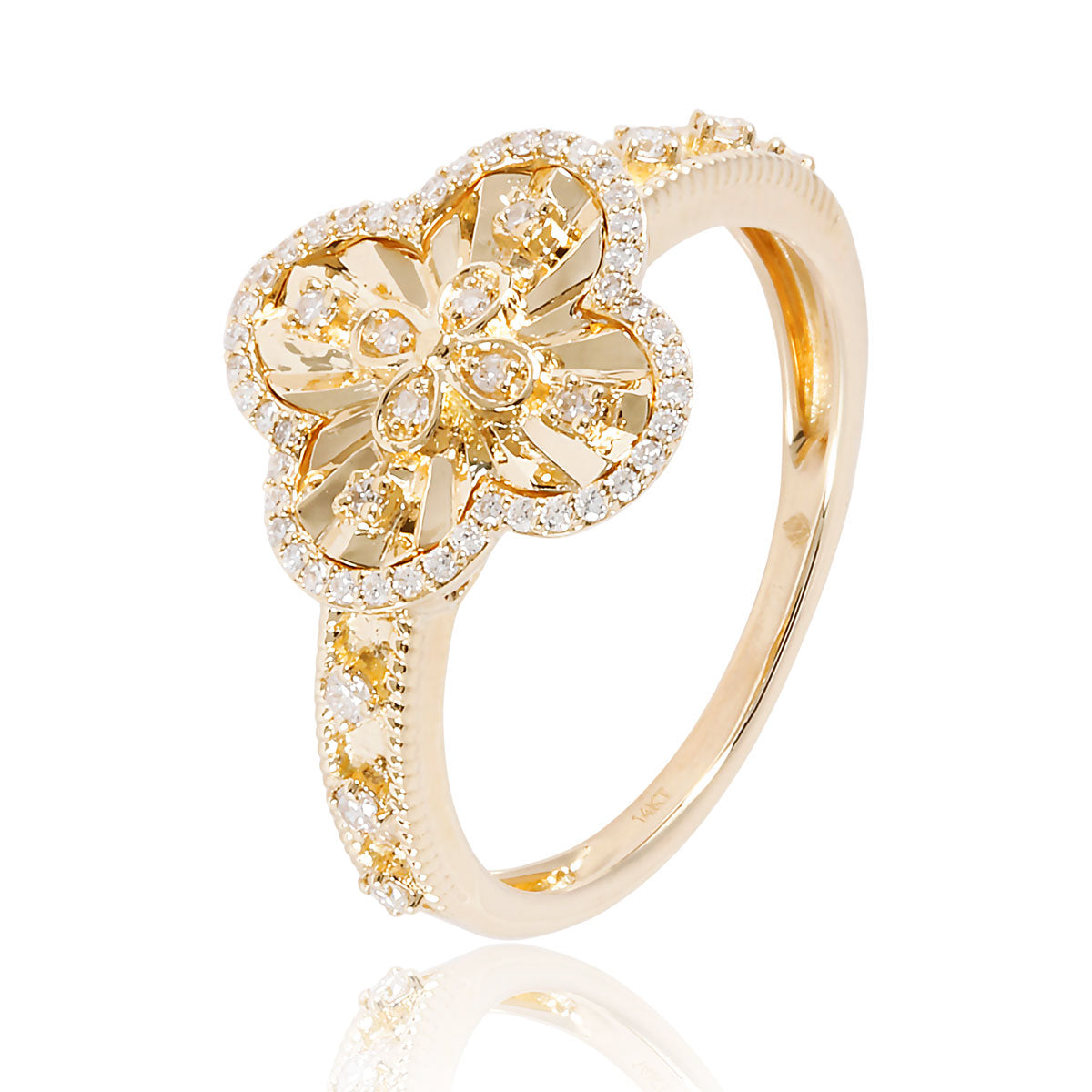 Vintage Lucky Clover Ring