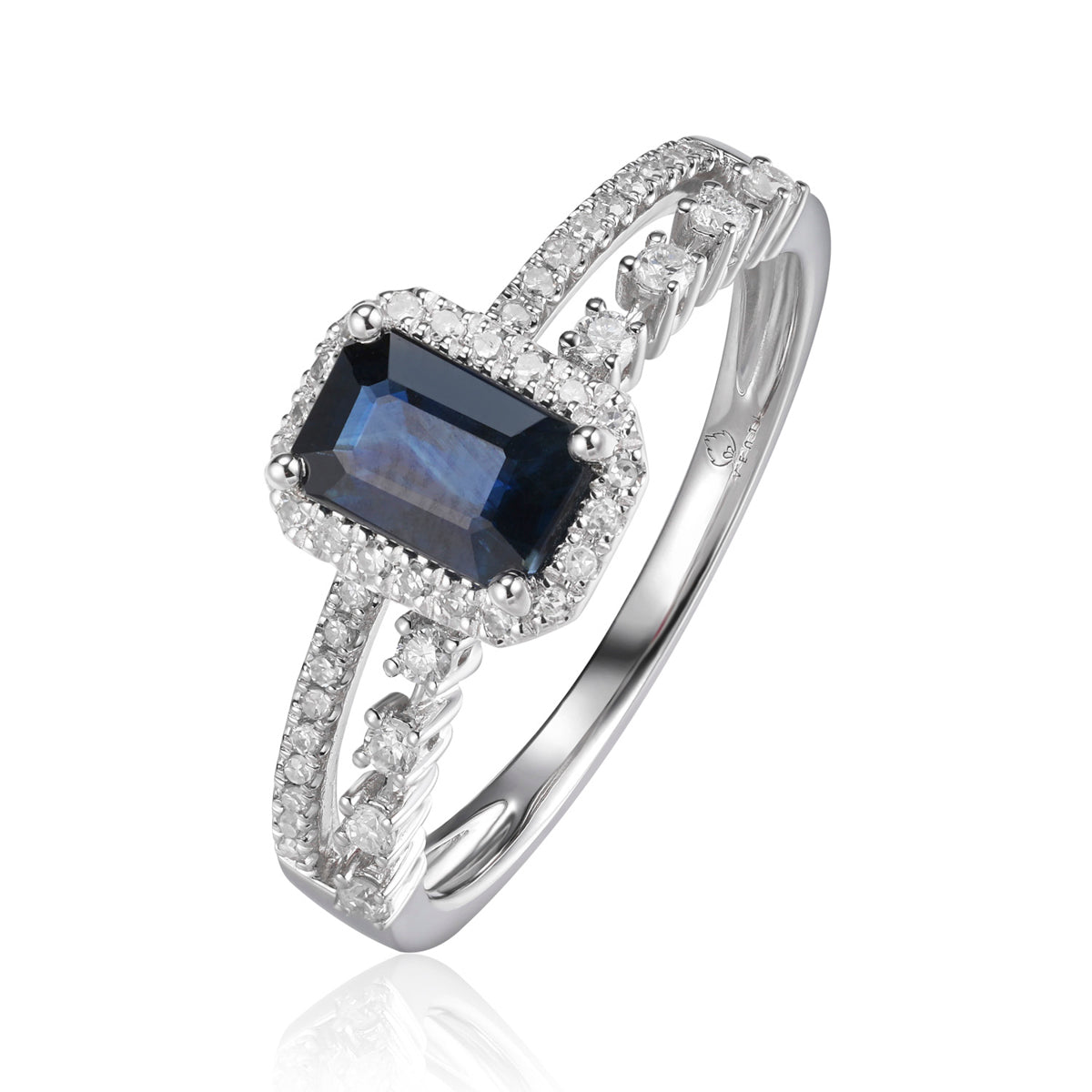 Two Row Radiant Cut Ring