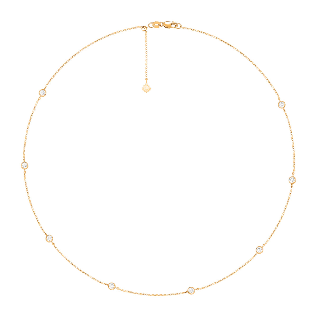 Bezel Diamond Chain crafted with utmost attention to detail. Diamonds set in bezel add brilliance.