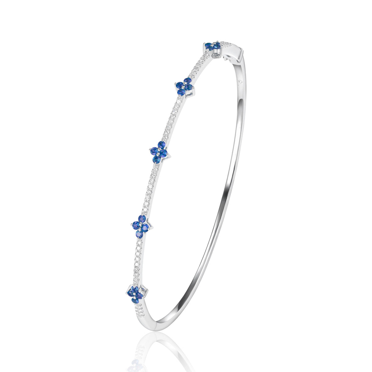 Clover Studs Diamond Bangle