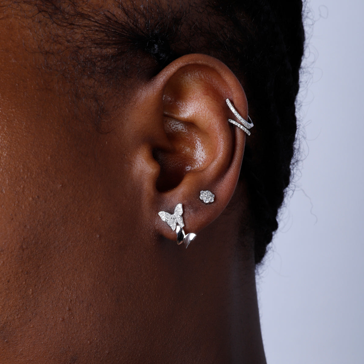 Double Butterflies Studs