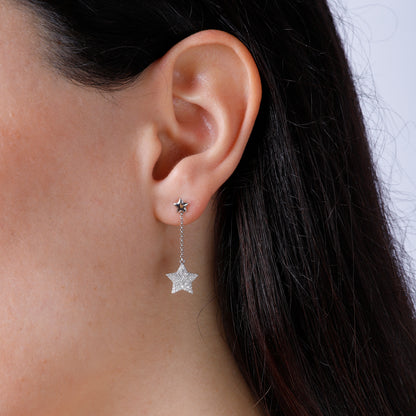 Pave Star Earrings