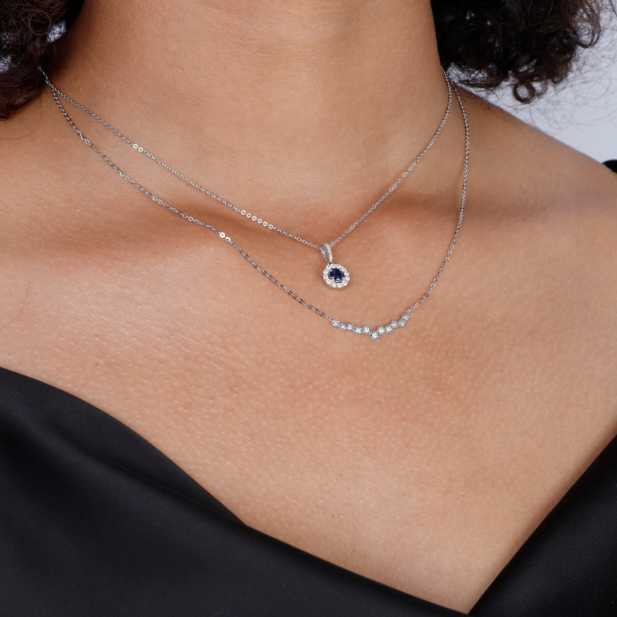 Freeform Cosmic Crescent Necklace