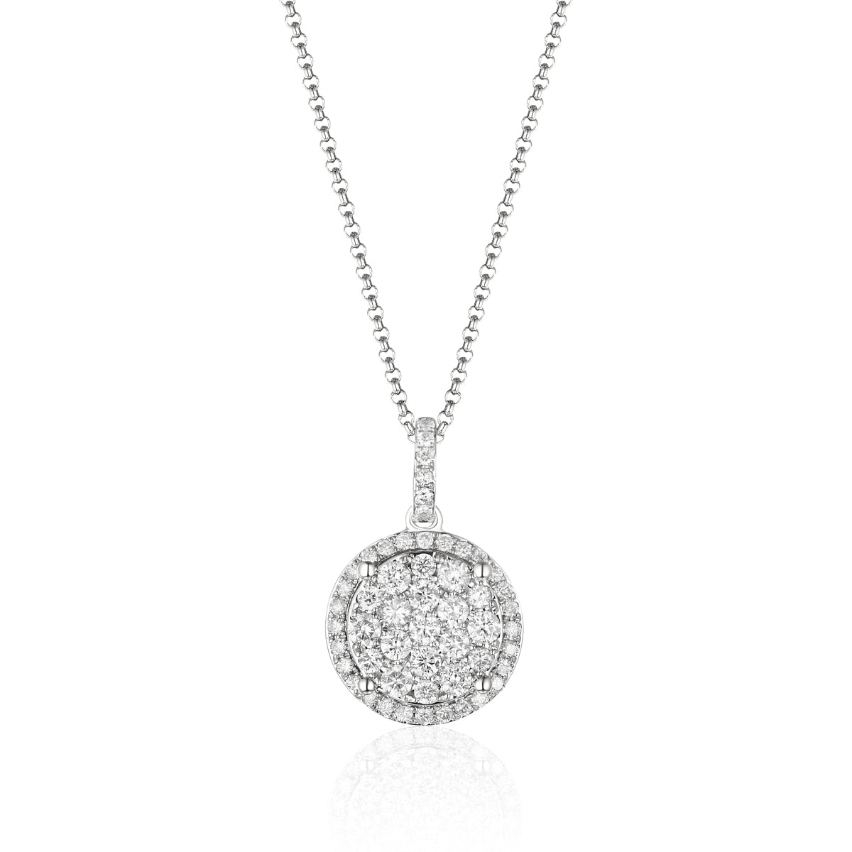 Round Halo Necklace