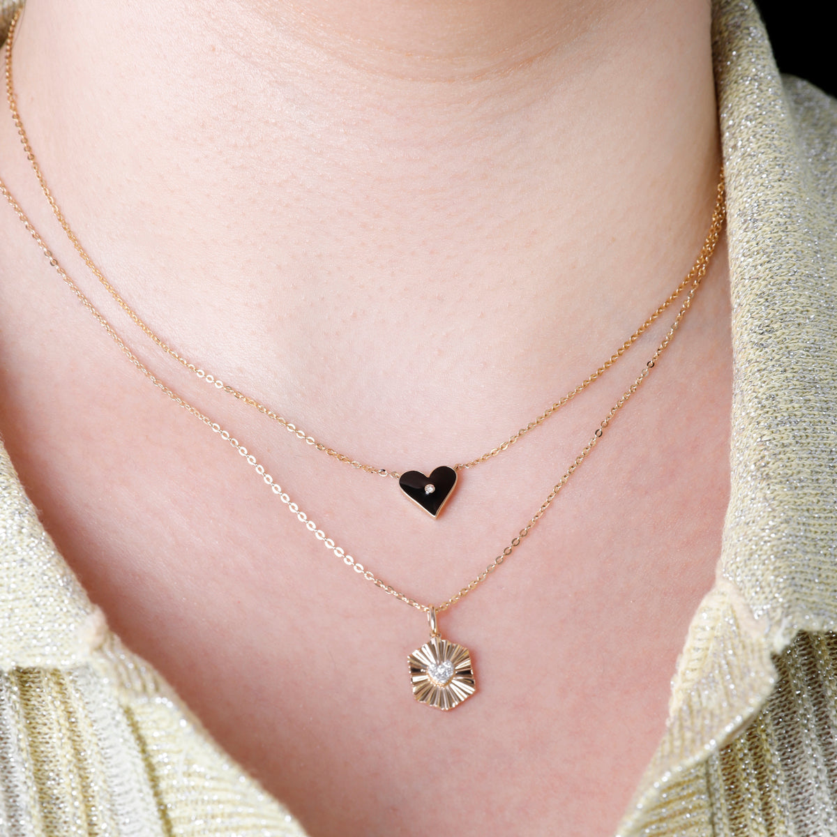 Enamel Heart Necklace