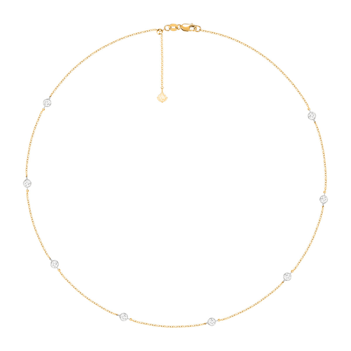 Bezel Diamond Chain crafted with utmost attention to detail. Diamonds set in bezel add brilliance.