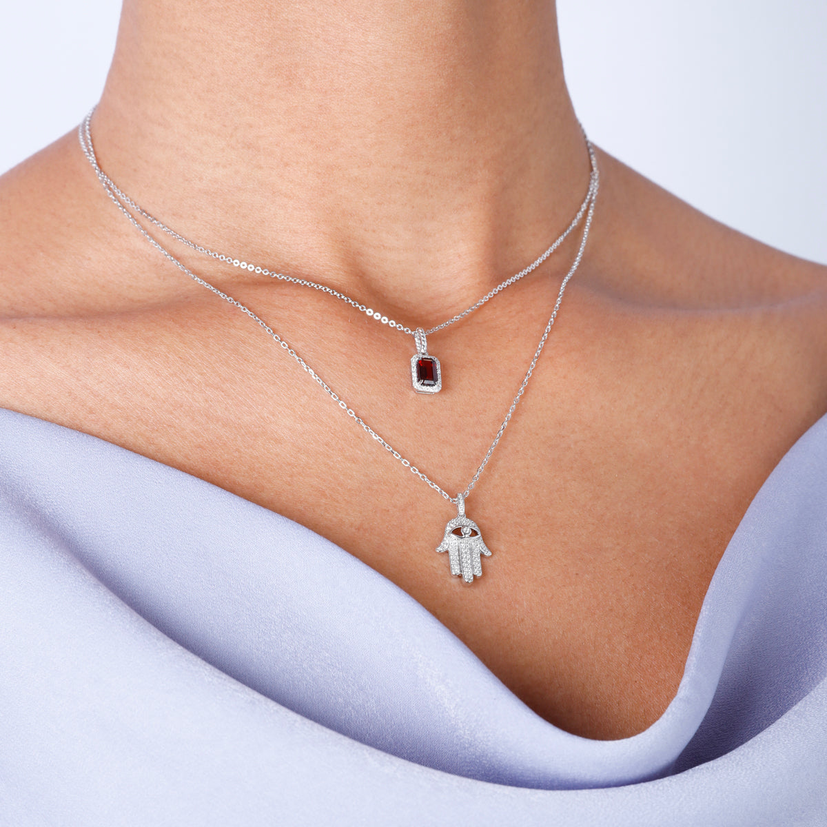 Hamsa Diamond Necklace