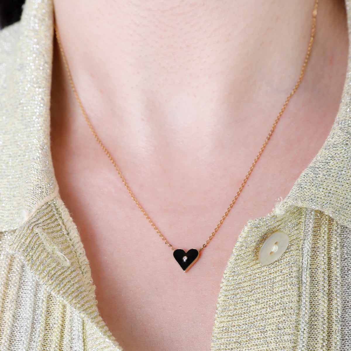 Enamel Heart Necklace