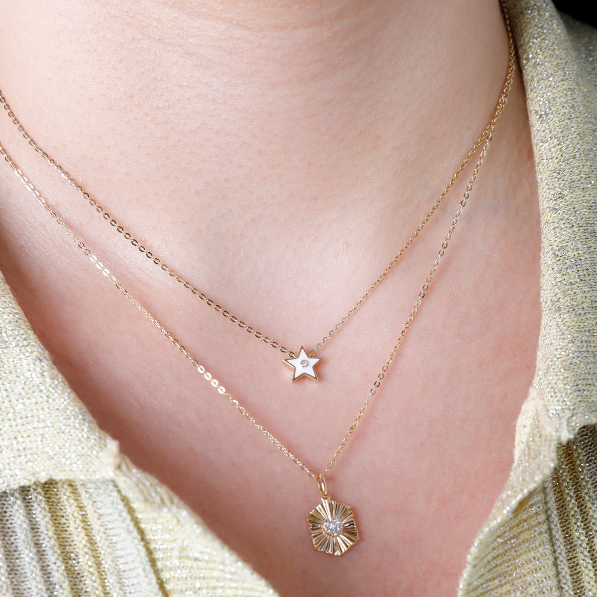 Enamel Star Necklace