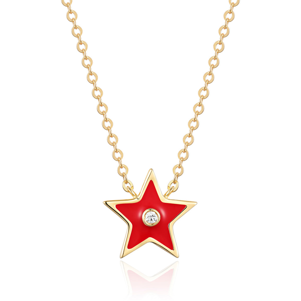 Enamel Star Necklace