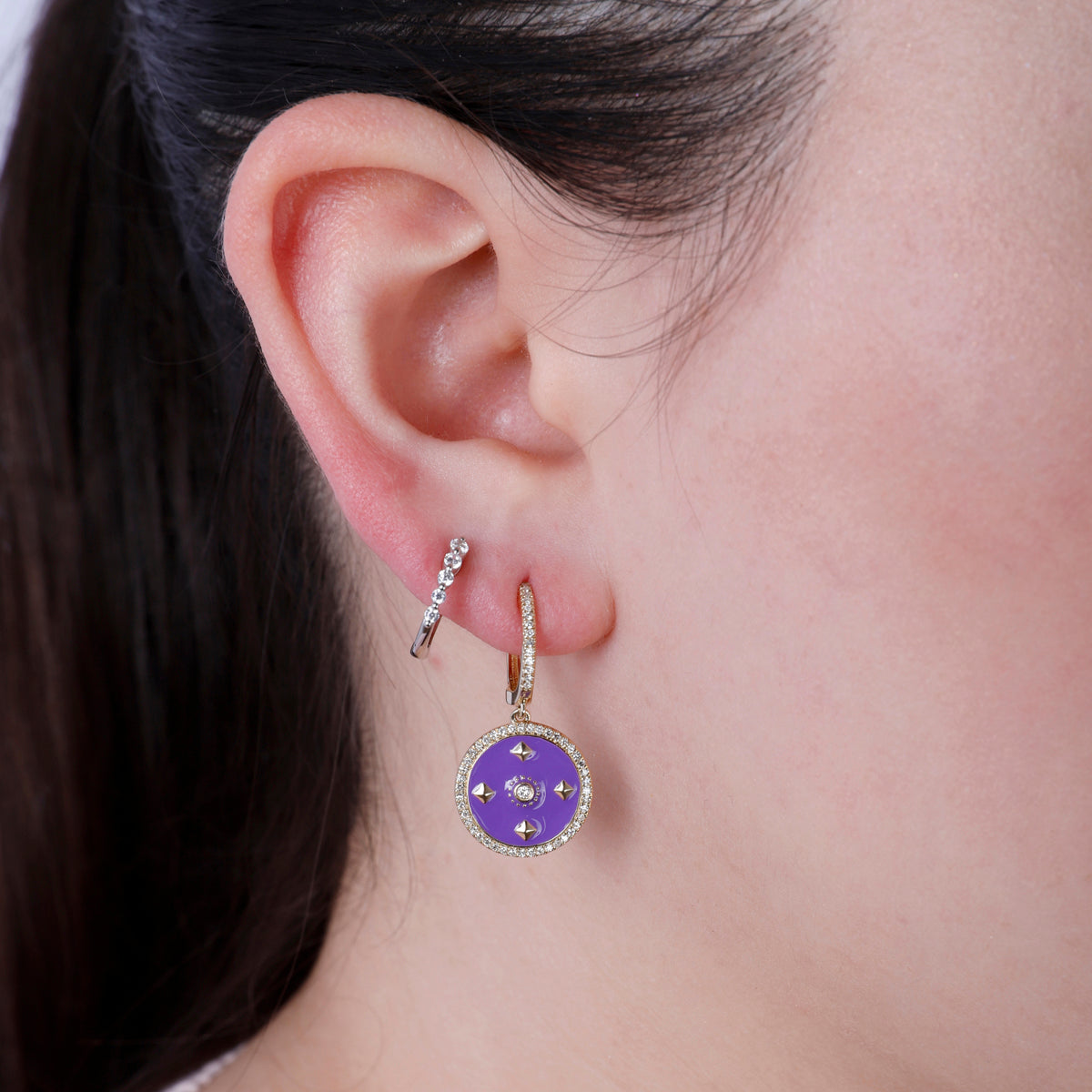 Medieval Enamel Drop Earrings