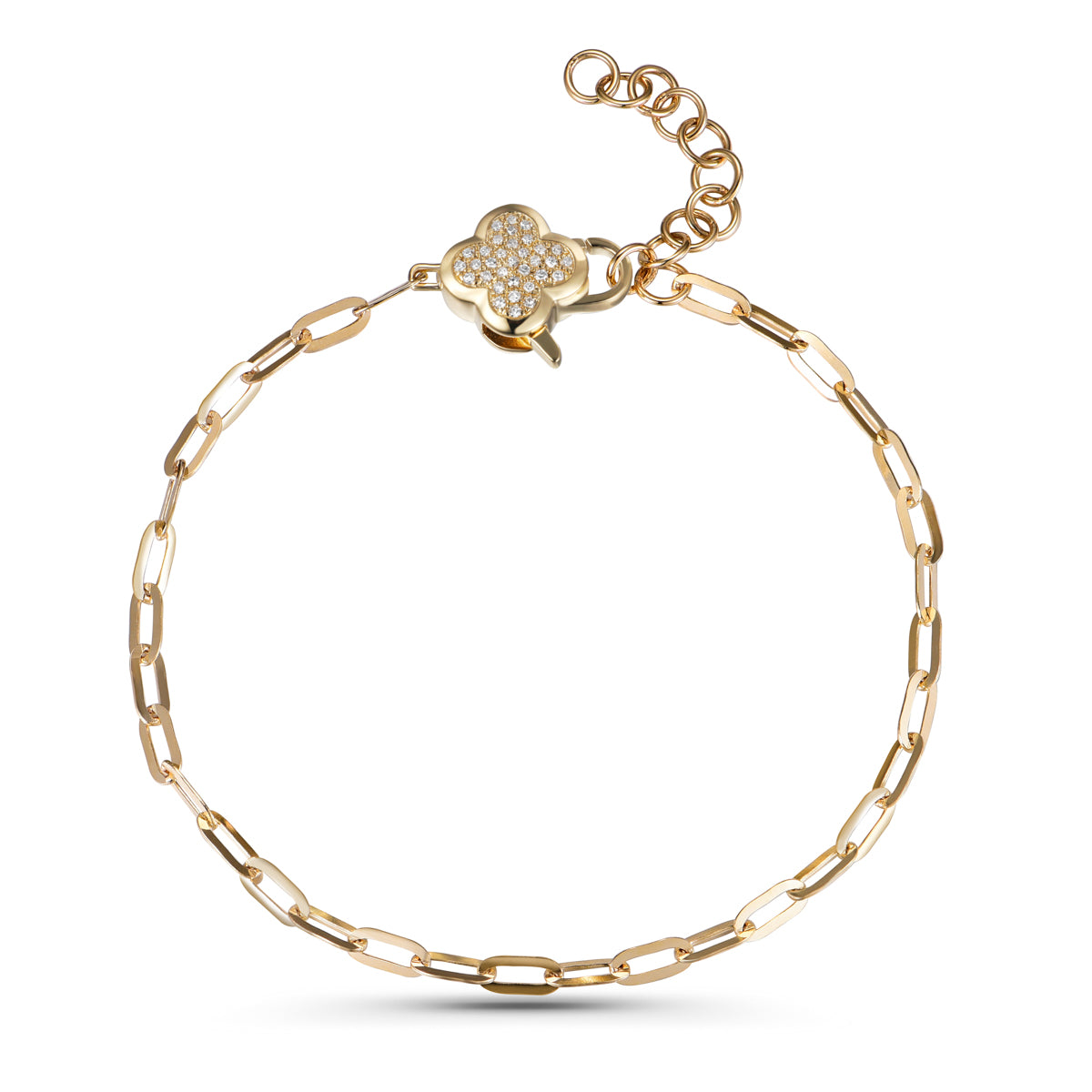 Clover Lock Chain Bracelet