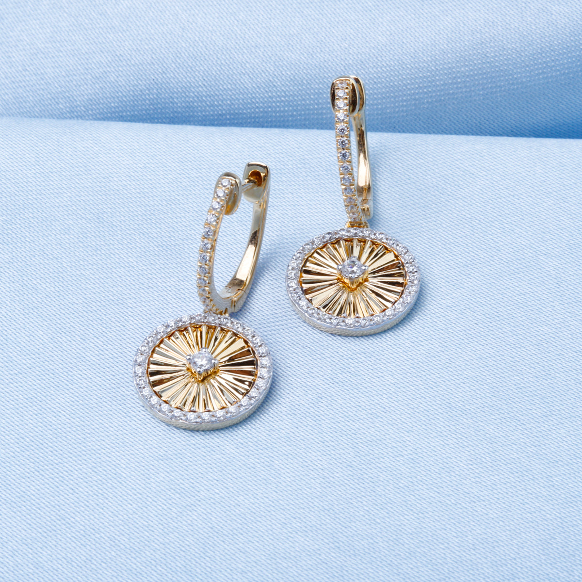 Medallion Round Drop Earrings