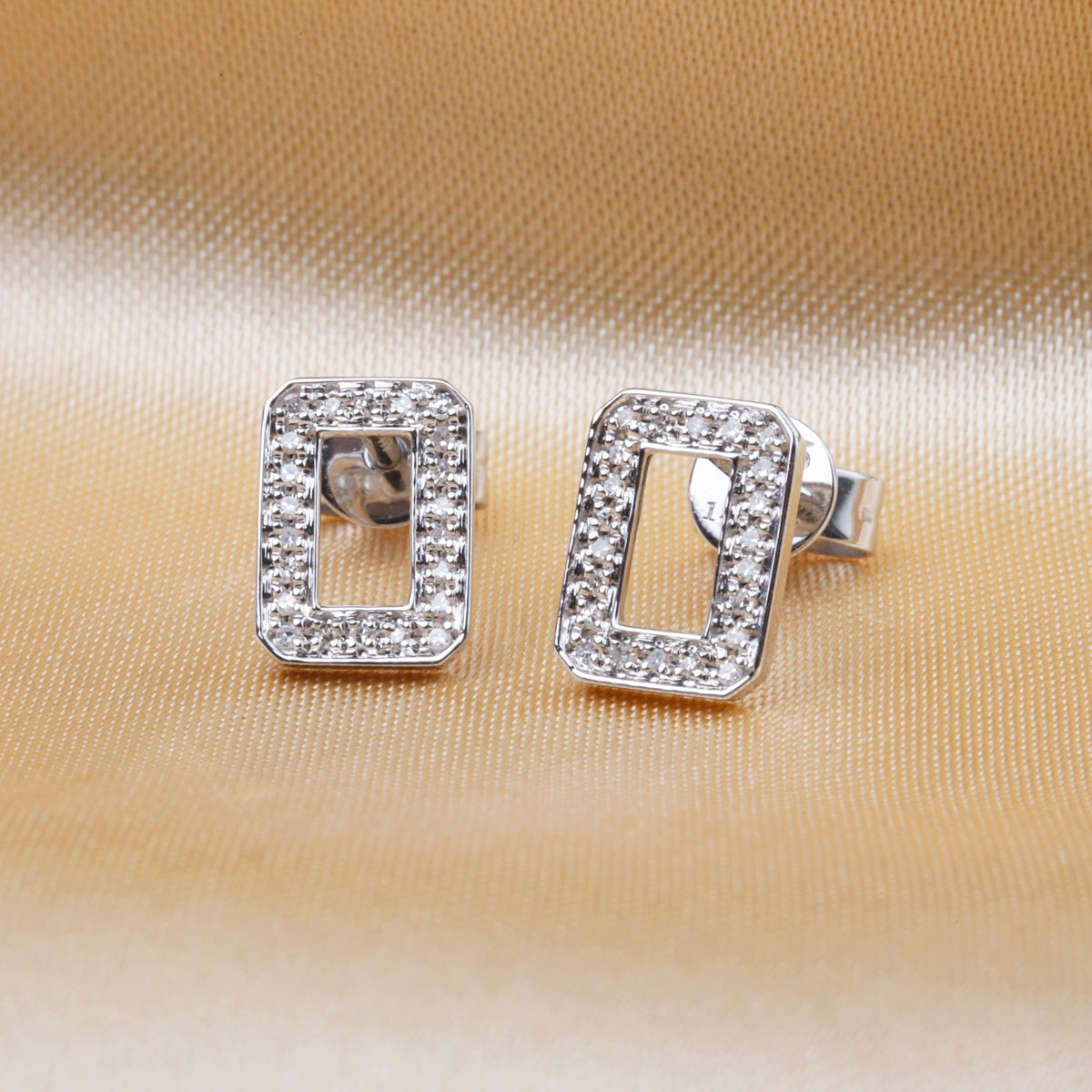 Rectangular Diamond Studs