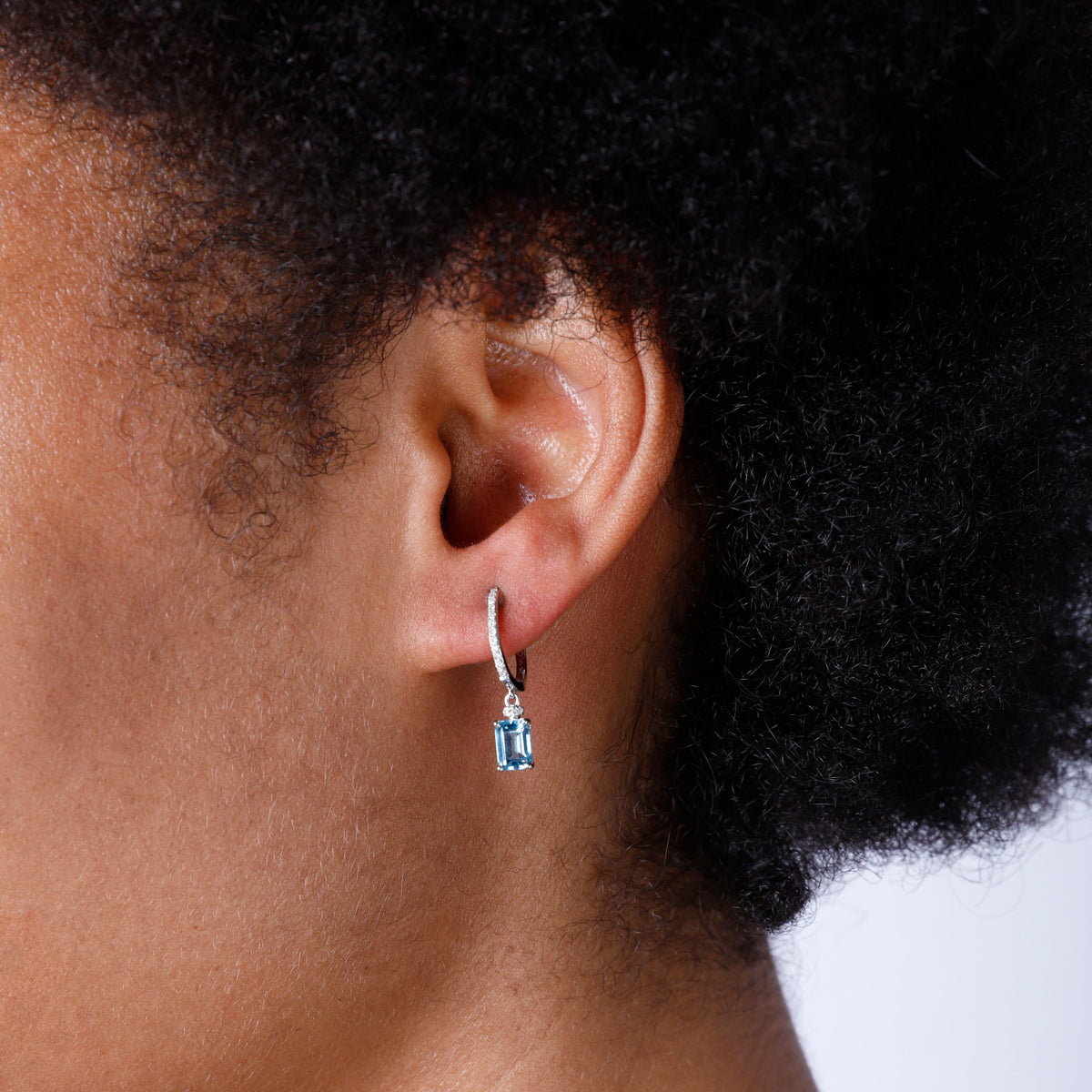 Huggie Drop Earrings