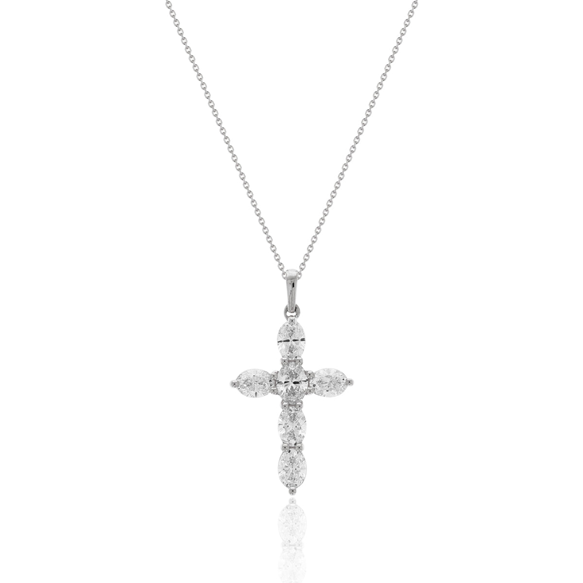 Oval Diamond Cross