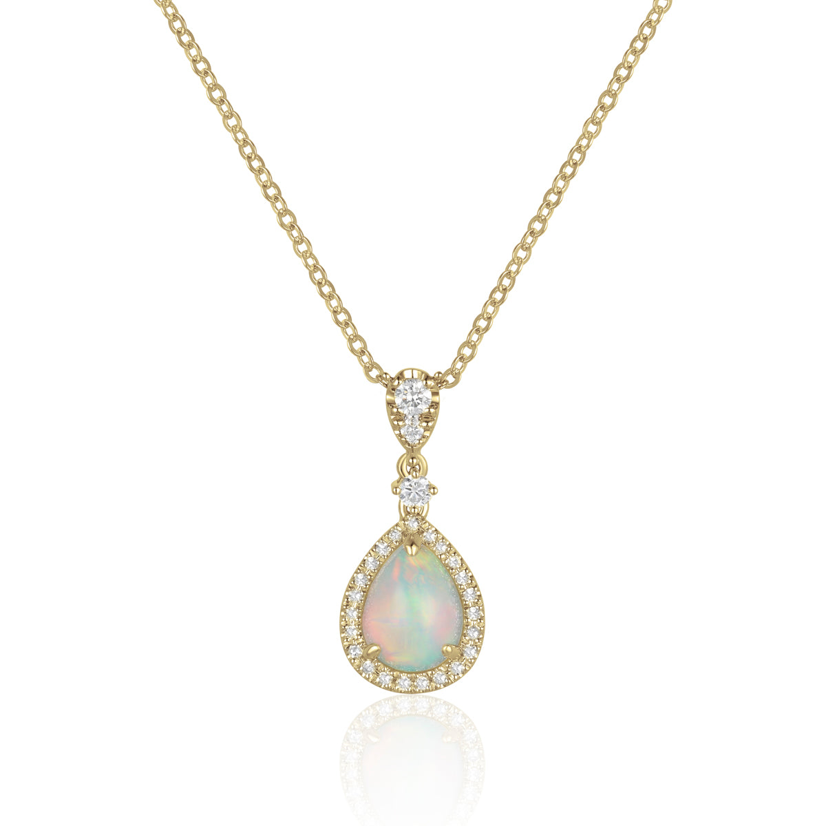 Opal Teardrop Necklace