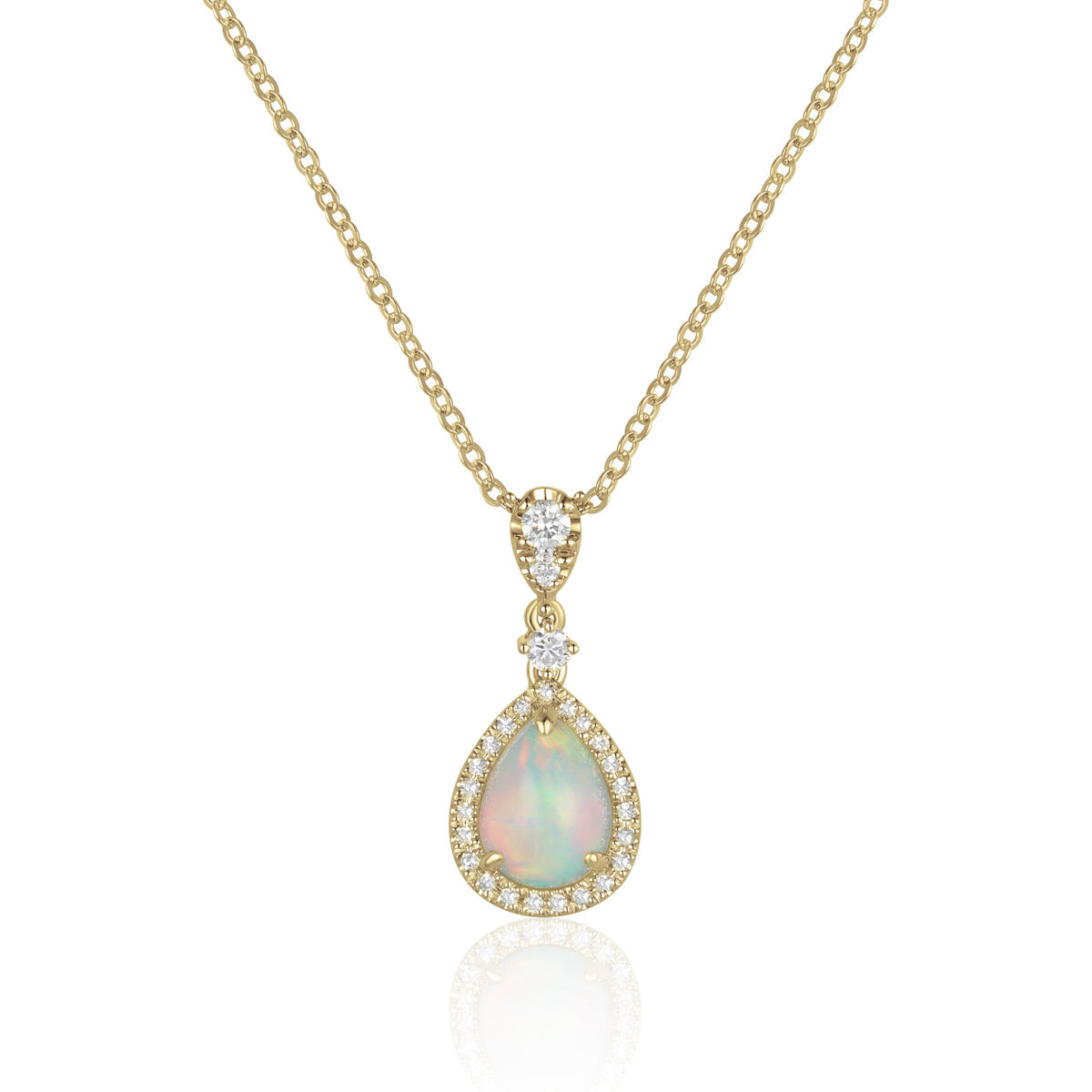 Opal Teardrop Necklace