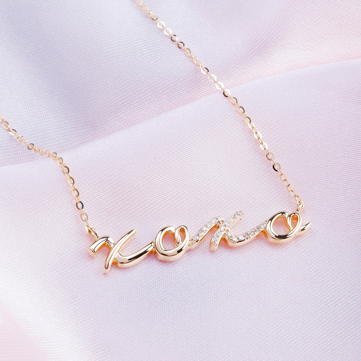 XOXO Cursive Necklace