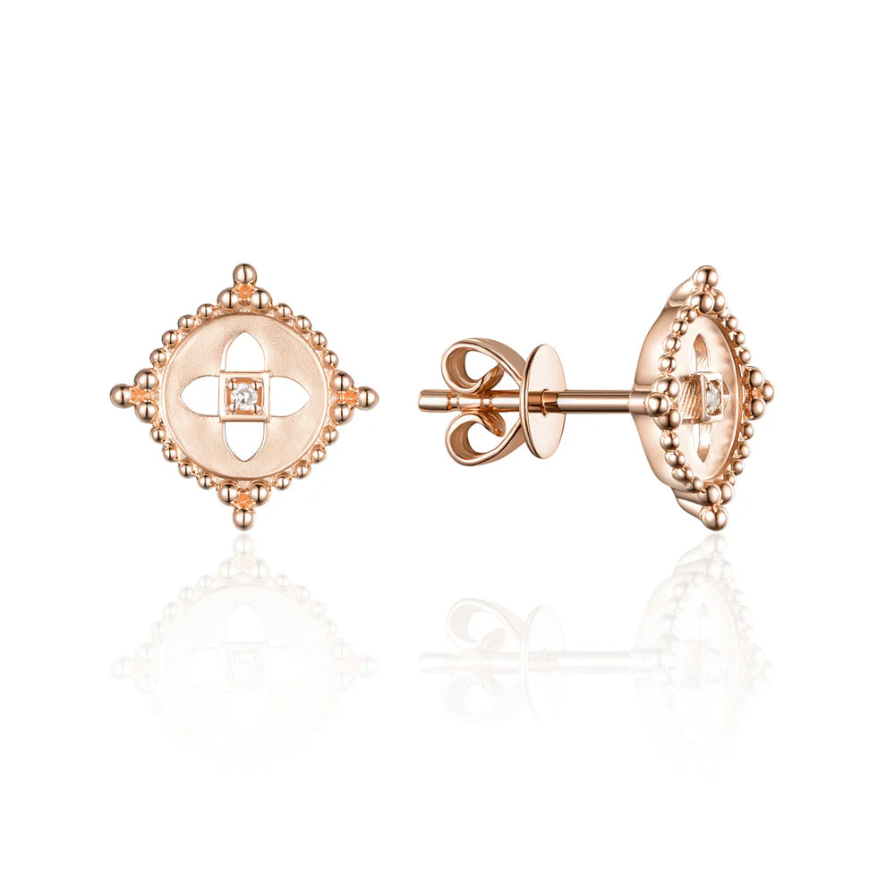 Classic Beaded Circle Studs