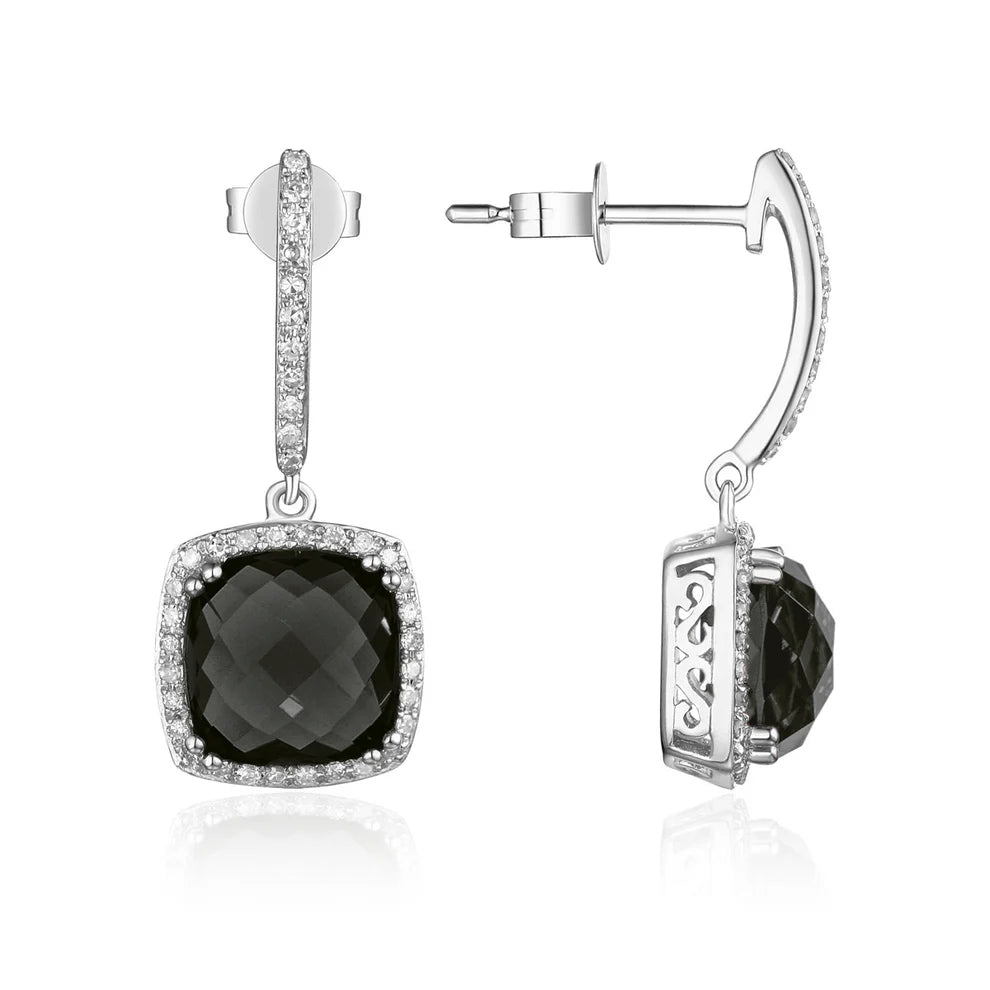 Cushion Cut Drop Earrings