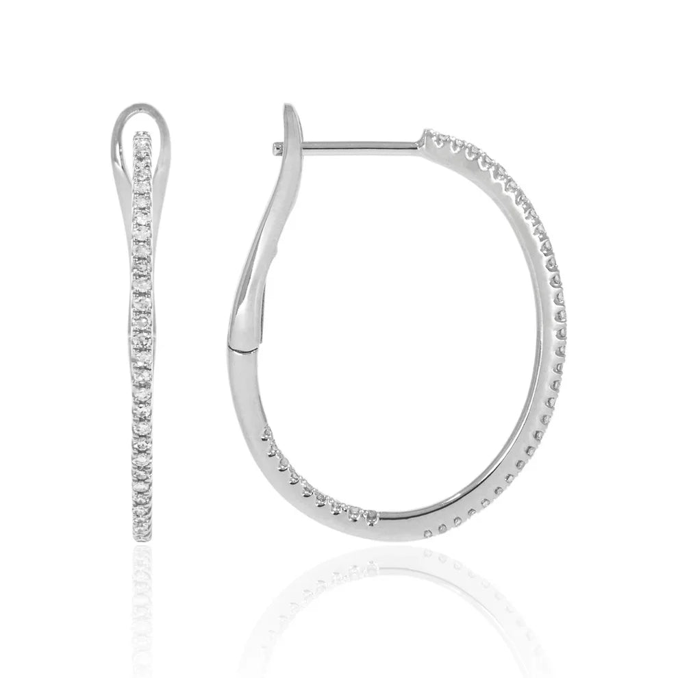 Dainty Single Row Hoops