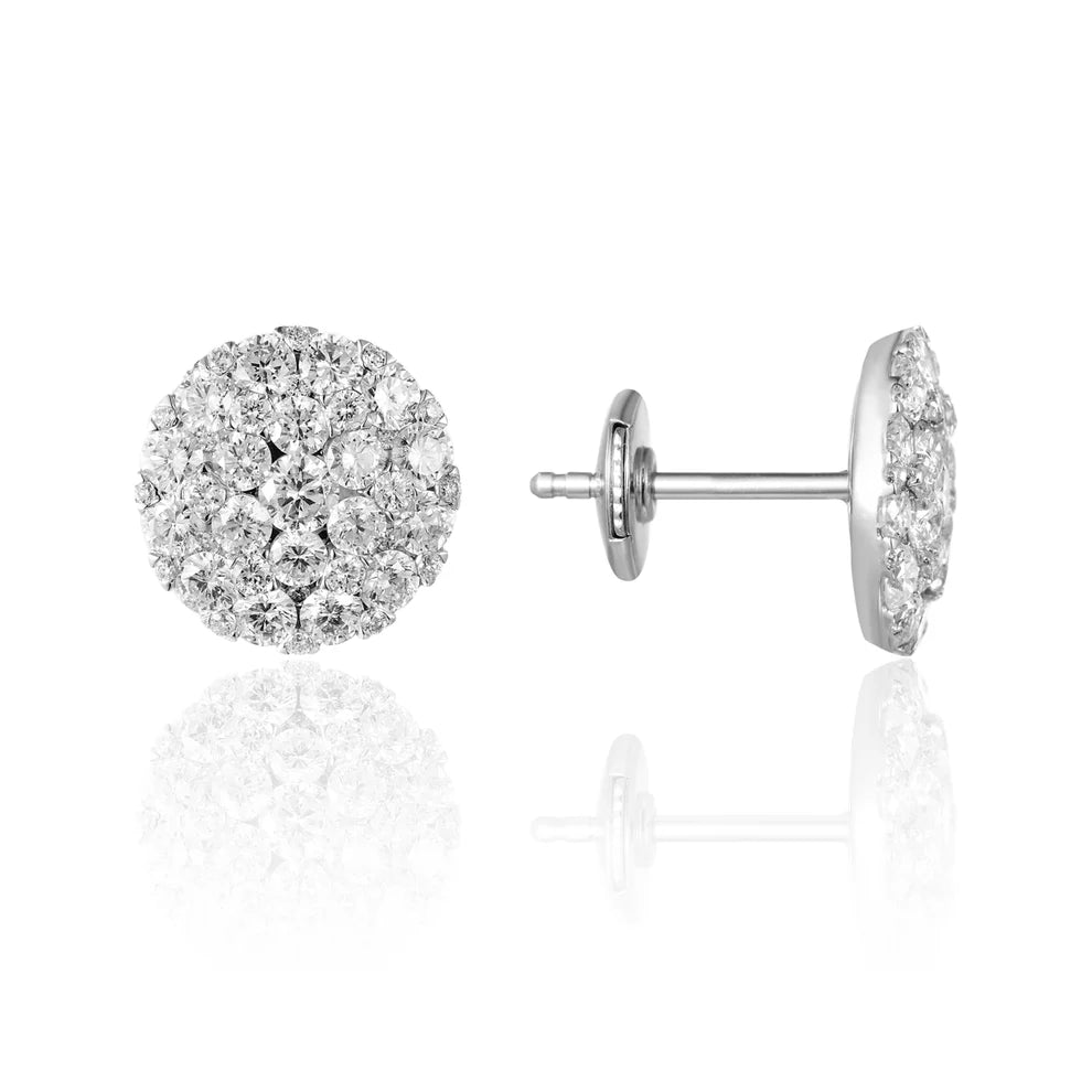 Diamond Cluster Earrings