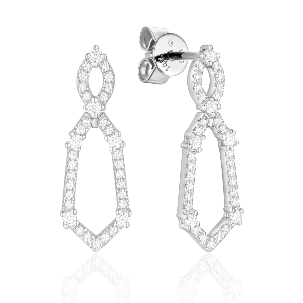 Dangling Geometric Diamond Earrings