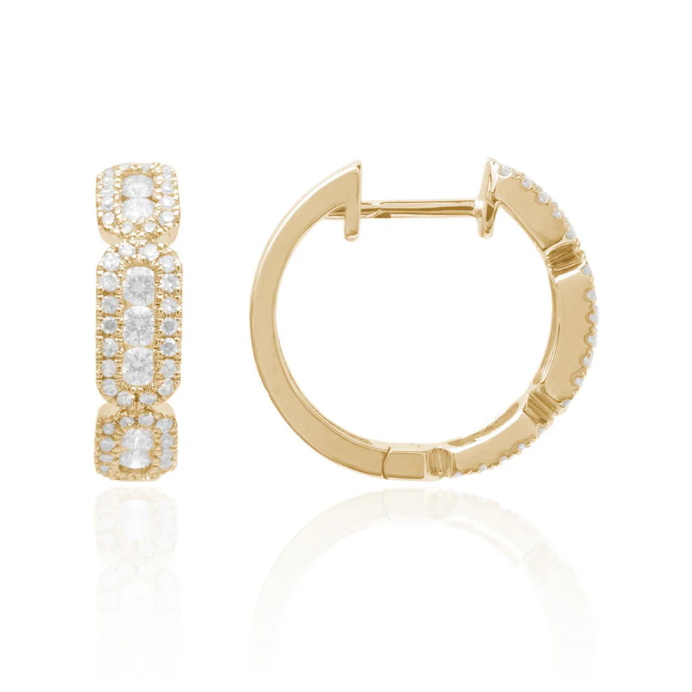 Art Deco hoops exude sophistication, with its intricate details and meticulous craftsmanship. 