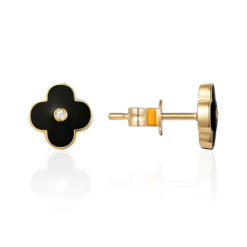 Clover Enamel Studs