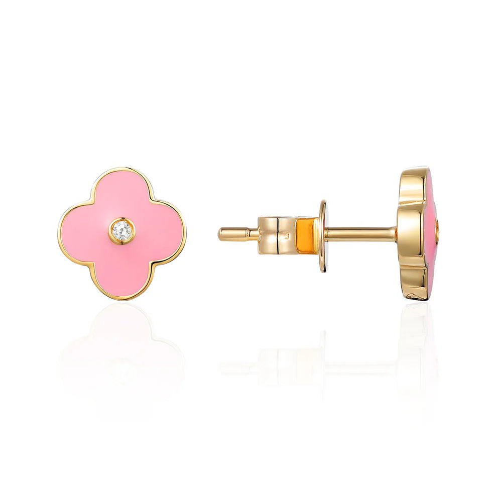 Clover Enamel Studs