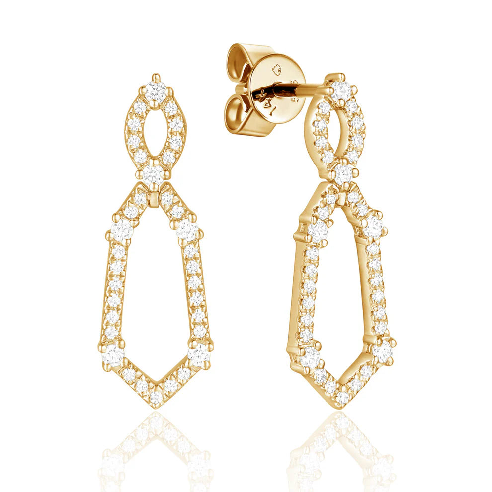 Dangling Geometric Diamond Earrings