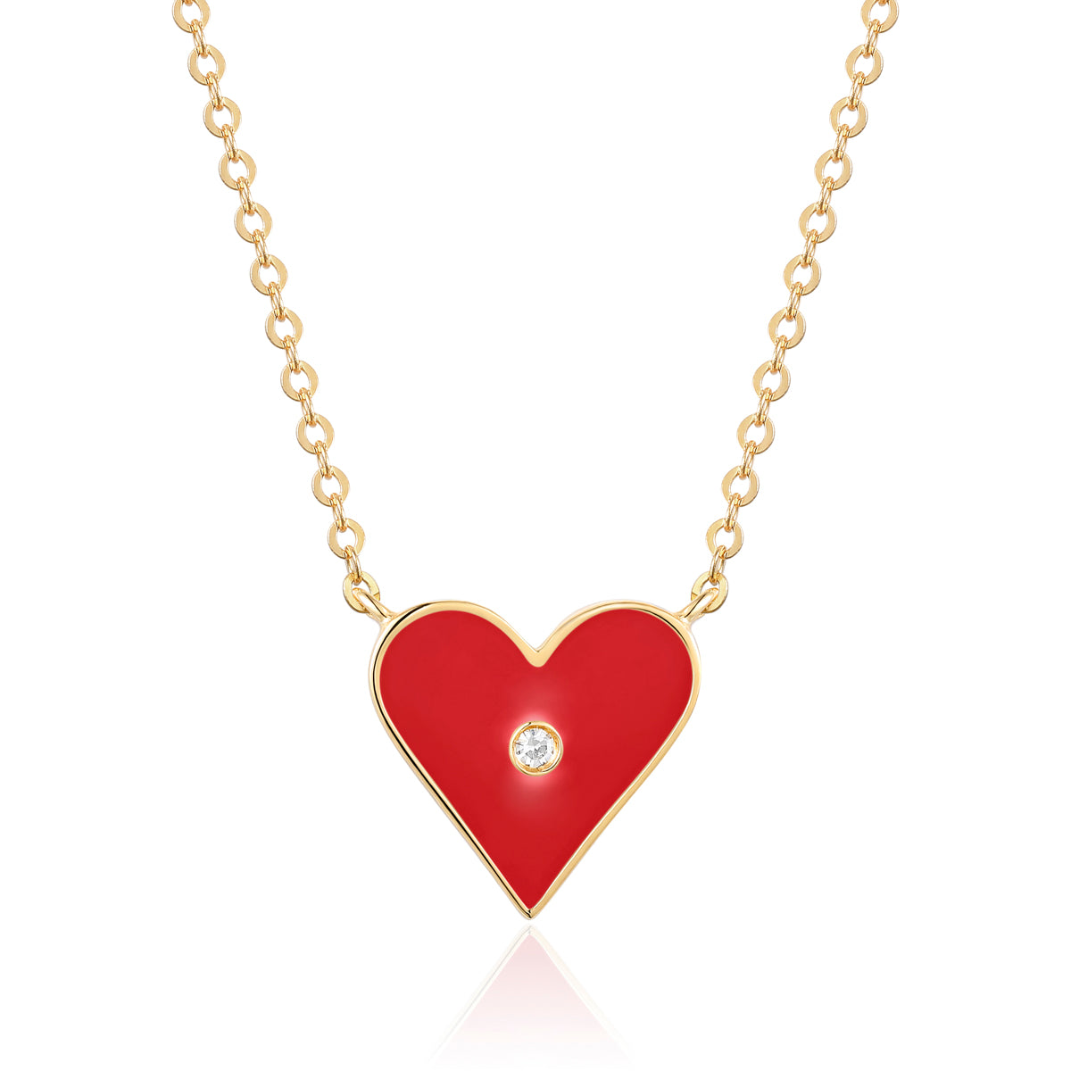 Enamel Heart Necklace