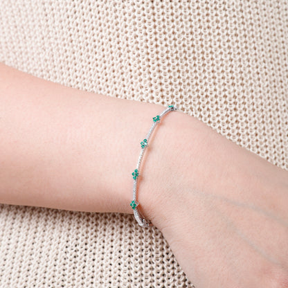 Clover Studs Diamond Bangle 