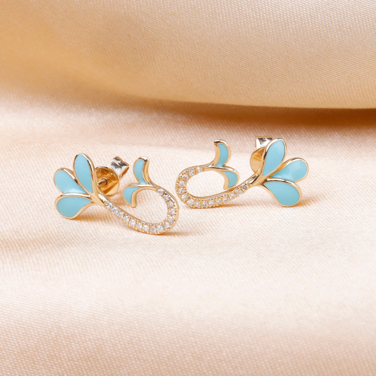 Enamel Lotus Studs