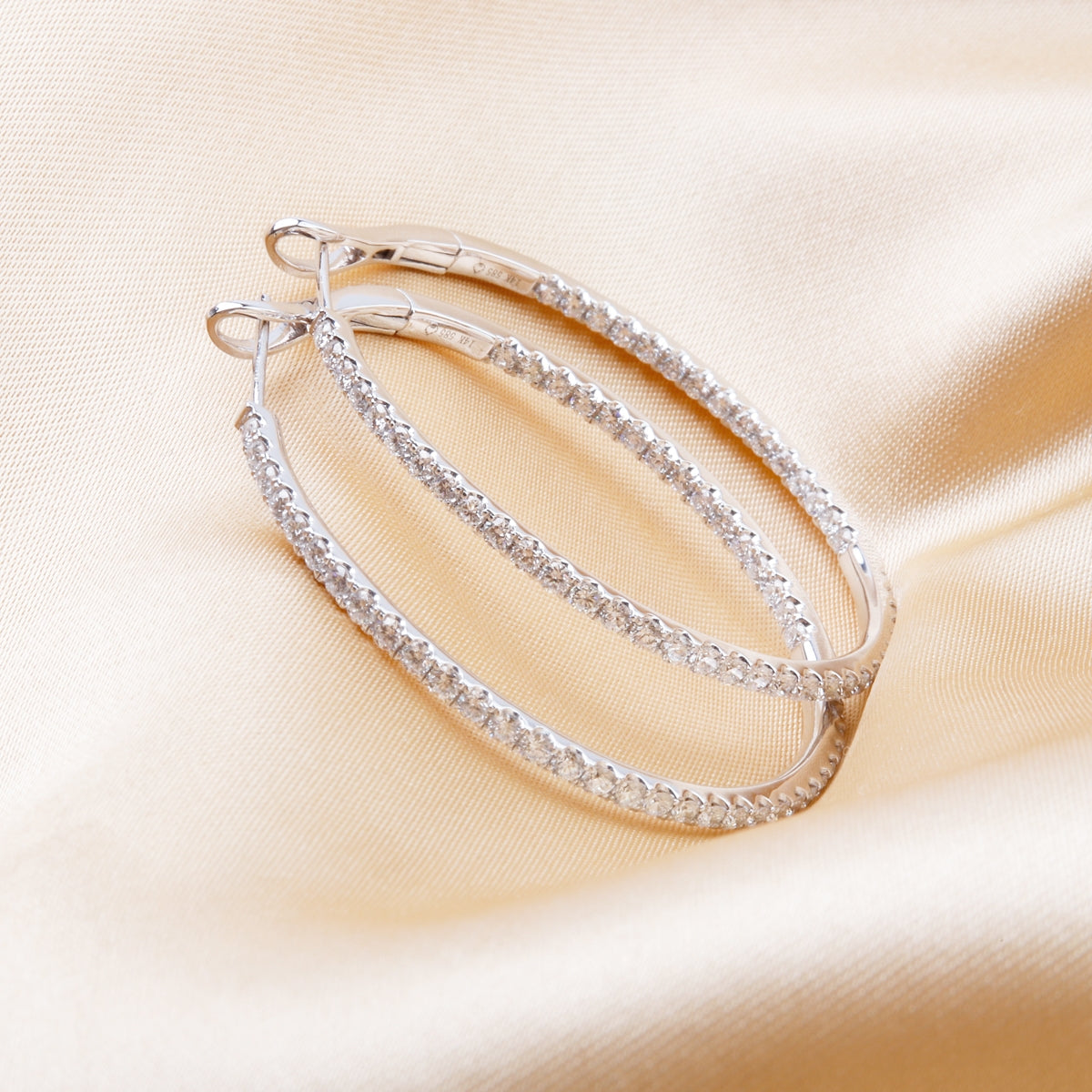 Pave Diamond Hoop