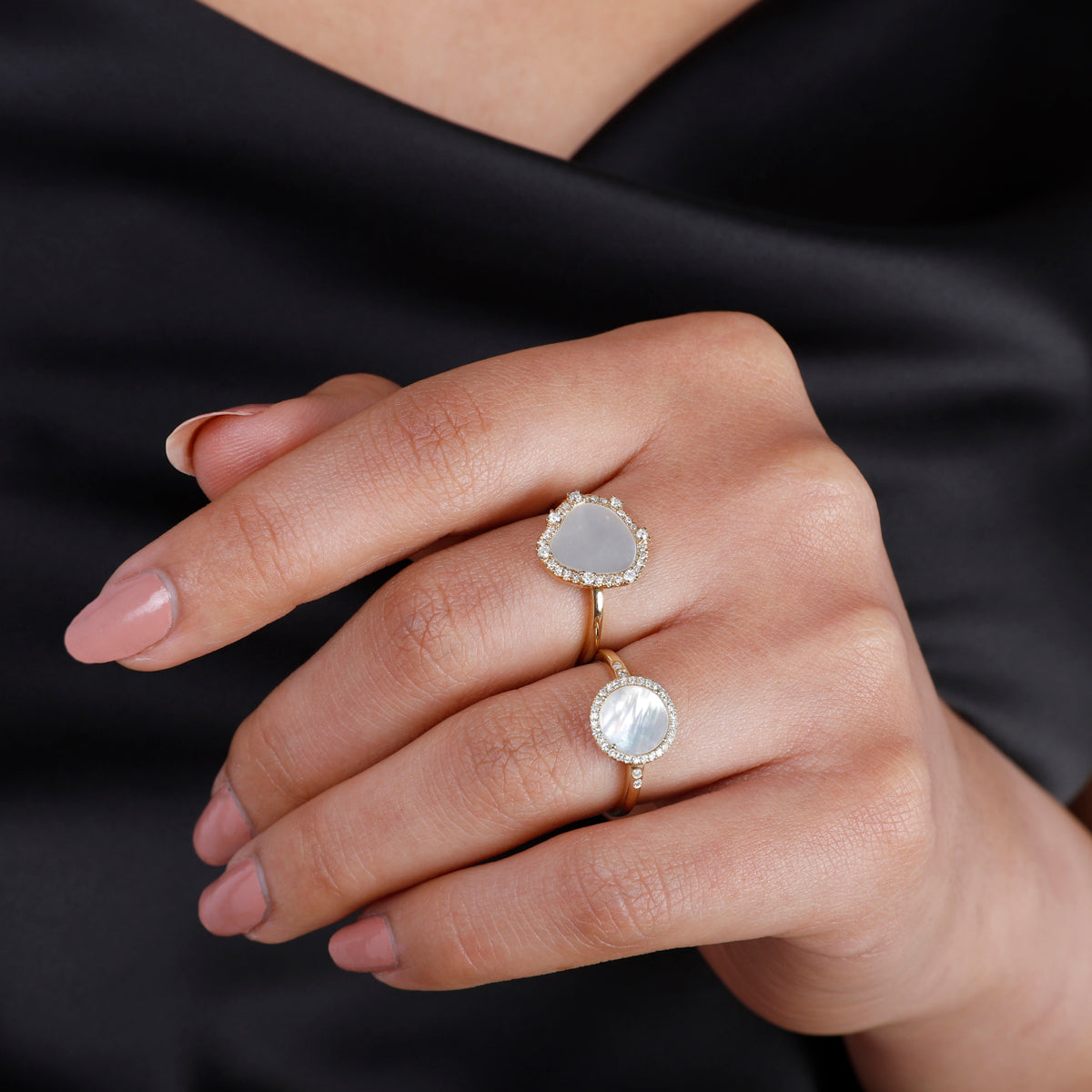 Mother of Pearl Stone Ring